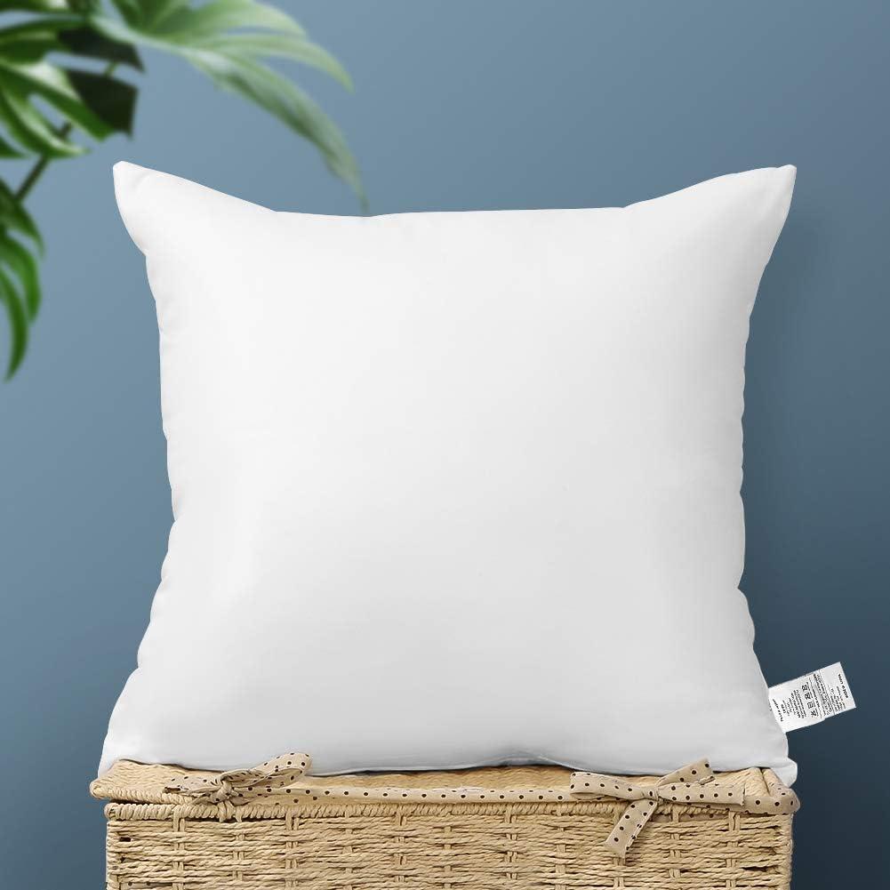 Artscope Premium Throw Pillow Insert Square Form Cushion Stuffer for Couch, Sofa, Bed - Indoor Decorative Pillows Inserts 18x18 Inch, 6 pcs.