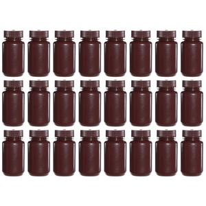 LUERFLEX 125ML 4OZ Amber Wide Mouth PP Plastic Reagent Bottles with Caps Pack of 56