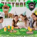 Pixel Party Birthday Decorations - Serves 20 | Miner theme Party Supplies Includes Balloons, Birthday Banner, Plates, Tablecover, Napkins