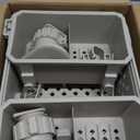 2 Sets of Poolside Storage Baskets with Cup Holders - Perfect for 3-Inch or Smaller Top Rails - Above Ground Pool Accessories - Fit for Most Above Ground PoolGrey (Gray)