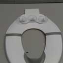 Orzbow Foldable Potty Training Seat, Toddler Toilet Seat for Travel with Suction Cups for Adult Toilets | Firmly Adhere and Adjustable Length | Non-Slip with Splash Guard, Easy to Clean, White