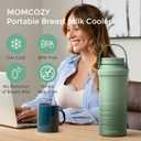 Momcozy 22oz Portable Breast Milk Cooler for Outdoor, Life Saver with 360 Total Cooling for 24 Hours, Larger Capacity Travel Breastmilk Chiller with 2pcs Baby Bottles for Breastmilk Storage