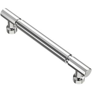 Alzassbg 10 Pack Polished Chrome Cabinet Pulls, 5 Inch(128mm) Hole Centers Straight Cabinet Kitchen Handles for Cabinets AL3096CP