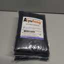 2 x Aiyufeng Extra Long Grey Sheer Curtains 96 Inches Long for Bedroom 2 Panels Set, Farmhouse Wavy Line Light Filtering Clip Jacquard Solid Voile Living Room Curtains, Dual Rod Pocket, 40" Wx96 L Inches