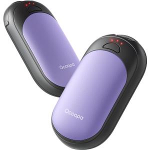OCOOPA Magnetic Hand Warmers Rechargeable 2 Pack, Electric Handwarmers, Smart Heating UL Certified, 3-Settings,Portable Heater, Ultra Slim Pocket, Hunting Essentials, Gifts for Christmas Men, UT3 Lite (Purple)
