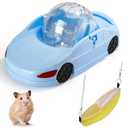 Hamster Exercise Ball Sports Car with Detachable Transparent Running Ball and Carriage, 2 Pcs - Quiet Exercise Toy Kit for Dwarf Hamsters, Mice and Gerbils - Easy to Assemble, No-Noise Night Running