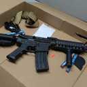 Lancer Tactical Gen 2 MK18 MOD 0 CQB Field AEG Airsoft Gun with Battery, Charger, 1000 Rounds 6mm Pellet and Grip (Black)