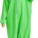 Adult Astronaut Onesie Costume Pajamas Cartoon Onesie Halloween Sleepwear Zipper Jumpsuit (Green)