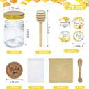 Cinrobiye 24 Set Mini Honey Jars Wedding Favors Bulk, Honey Jar with Dippers for Baby Shower Honey Jars Favors, Tea Party Honey Jar Gifts for Guests with Bee Theme Gift Bags