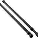 KXLife 2Pcs Spring Tension Curtain Rod, 18 to 30 Inch Adjustable Small Tension Rods No Drill, Black Spring Loaded Curtain Tension Rod for Window