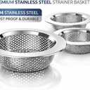 Sink Strainer Basket (3 Pack) 304 Stainless Steel Kitchen Drain Strainer, Anti-Clog Sink Drain Catcher, Rustproof, Fits 4.4 Standard Sink