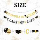 2026 Graduation Party Decorations, Funny Banner for Congratulation Party Decor Supplies, Party Photo Booth Backdrop for College High School PhD Nurse Law School Graduations Wall Decorations