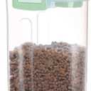Pet Food Storage Container with Graduated Cup and Seal Buckles Food Dispenser for Dogs Cats (Green)
