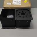 6x6 Post Base 2 Pcs, (Inner Size 5.6x5.6) Post Anchors, 13GA Thick Solid Steel & Black Powder Coated,Deck Post Brackets Support Deck Base Plate Pergola Brackets Fence Kit Mailbox Mount