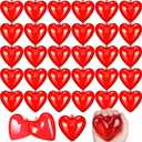 Blulu 30 Pieces Valentine Hearts Filled Candy Box Case Plastic Container Holder 2.56" x 2.48" Birthday Favor for Valentine Exchange Presents Valentines Party Supplies Game Prize Carnival Jewelry Box