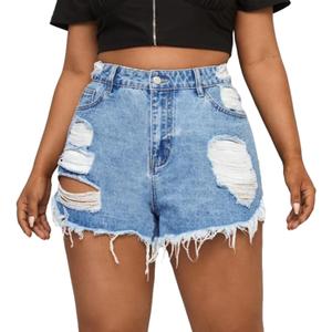 GAGELE Plus Size Denim Shorts Women High Waisted Stretch Summer Jean Shorts (18, 2022blue)