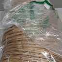 24 Pack Plastic Oval Baskets, Woven Bread and Fruit Baskets for Serving, Food Storage Basket for Kitchen Restaurant Display Decor, Brown