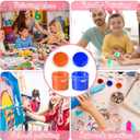 Patelai 100 Strips 600 Pots Empty Paint Pots with Lids Mini Plastic Paint Storage Container Strips Art Painting Craft Supplies for Classrooms Schools Paintings Art Festivals(5 ml/ 0.17 oz)