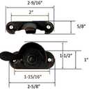 QCAA Steel Window Sash Lock, CTC 2", Antique Copper, 12 Pack