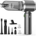 NVKHG Handheld Vacuum Cordless, 3 Speed 28000Pa Brushless Motor Mini Car Vacuum Portable Cordless,Suitable for Home, Kitchens, Offices, Car, Pet Hair, Gray
