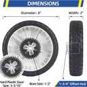 GICOOL 138-3216 115-4695 Replacement Rear Drive Wheels for Toro Lawn Mowers - 8" Plastic Gear Assembly, Fits Toro 20332 20333 20334 Recycler Push Mower, 2 Pack