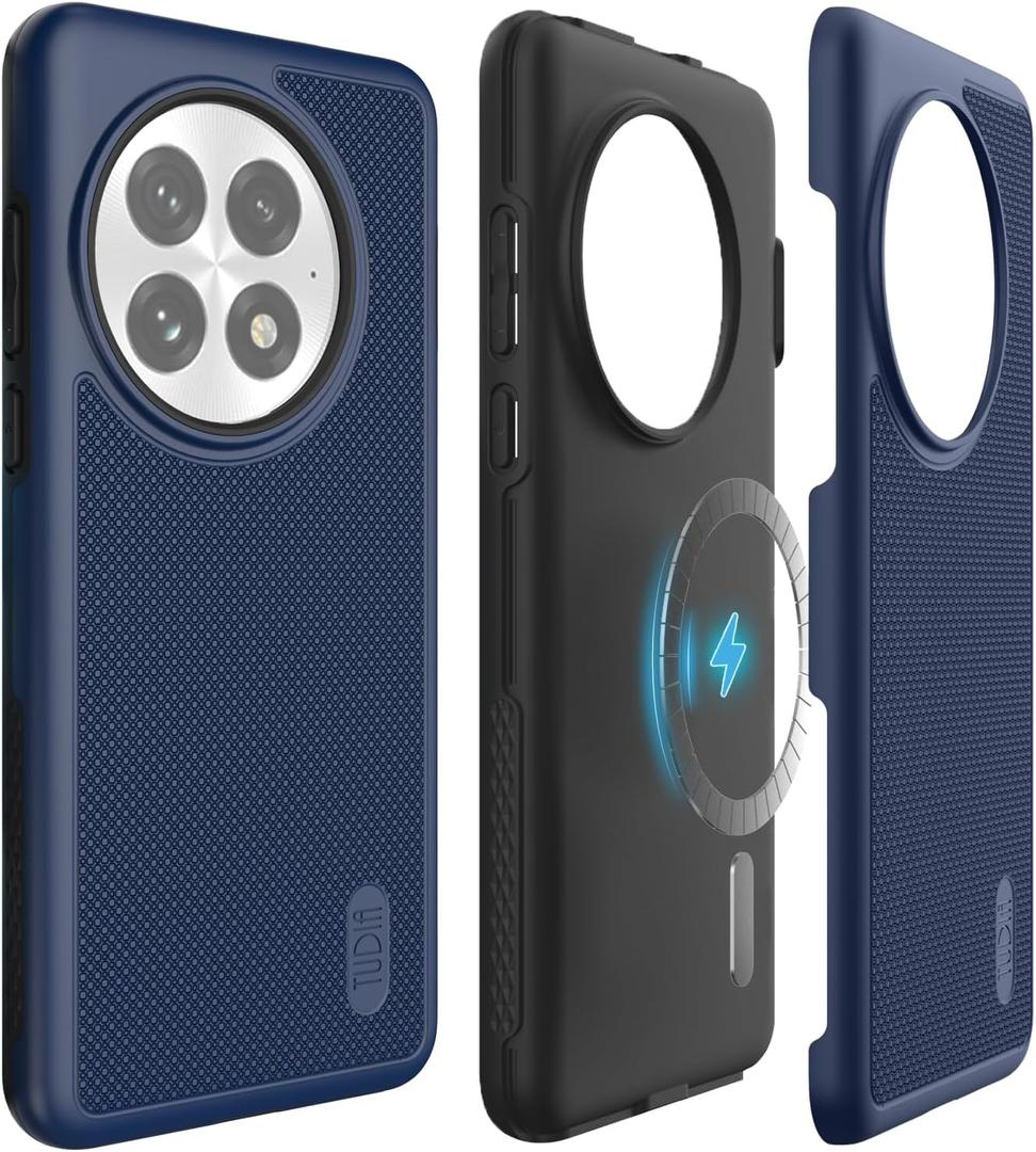TUDIA MergeGrip [Magsafe Compatible] for OnePlus 13 Case 5G (2025) - [Military Grade Drop Tested] Dual Layer Shockproof Slim Heavy Duty Tough Cover Phone Cases - Indigo Blue