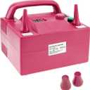 Electric Balloon Blower Pump Portable Electric Air Balloon Pump Dual Nozzle Balloon Air Inflator 110V for Party Decoration with 2 Spare Small Nozzles