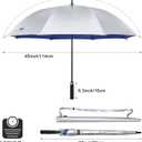 G4Free 54/62 Inch Windproof UV Protection Golf Umbrella Extra Large Silver Coated Automatic Open Stick Long Umbrella