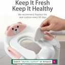 Potty Training Seat with Step Stool Ladder, SKYROKU Potty Training Toilet for Kids Boys Girls Toddlers - Comfortable Safe Potty Seat with Anti-Slip Pads Ladder 8838-Pink