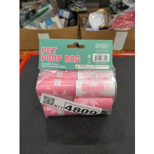 Pet Poop Bag, 12 Refill Rolls, 180 Unscented Bags