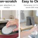 Multi-Purpose Scrub Kitchen Sponges  12 Pack Dish Sponge, Dual-Sided Non-Scratch Microfiber & Metal Scrubber, Reusable Sponges for Dishes, Pots, Glass, Sink, Stovetop & Bathroom (Silver)