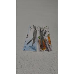 BIOSMART Reusable Stainless Steel Straw Set w/ Silicone Tips & 1 Cleaning Brush 5 Piece Each Pack, 2Pack BIOSMART Reusable Stainless Steel Straw Set w/ Silicone Tips & 1 Cleaning Brush 5 Piece Each Pack, 2Pack