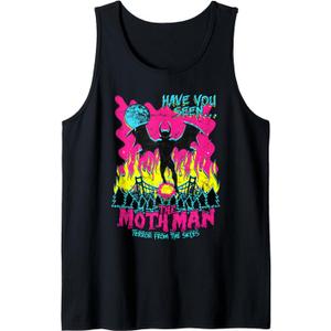 Mothman Cryptid Cryptozoology Mothman Tank Top, Black XL