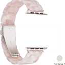 Light Apple Watch Band - Fashion Resin Apple Watch Series 10 Series 9 Series 8 7 band Starlight Compatible with Copper Stainless Steel Buckle for Apple Watch Series 10 9 8 7 SE 6 5 4 3 2 1 -Flower Pink, 38mm/40mm/41mm/42mm(Series 10)