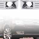 LAFORMO Pair(2) Fog Light Trim Set Left And Right Chrome Compatible With 2009 2010 2011 2012 F-ord Flex 3.5L V6,Replacement For 8A8Z17E810B, FO2599105, 8A8Z17E811B, FO2598105