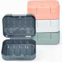 Okuna Outpost Bar Soap Travel Case - 4-Pack, Multicolor, 4.5 x 3.3 x 1.8 in - Snap-Close Portable Holder & Container - Travel Soap Case Pack for Camping & Gym