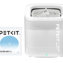 PETKIT New Cat Water Fountain with Wireless Pump, Ultra Quiet 65oz/1.85L Pet Water Fountain for Cats and Dogs Inside, Detachable Design Easy to Clean and Assemble, Filters Included