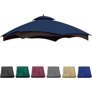 10X12 Replacement Gazebo Cover for Lowe's Gazebo Model #TPGAZ17-002C,TPGAZ17-002 (Navy Blue)