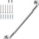 24 Inch Shower Grab Bar 1.25" Dia, Chrome Anti Slip Bathroom Grab Bar, 304 Stainless Steel Knurled Handicap Grab Bars, Safety Support Handrail, Assist Bath Shower Handle for Elderly Injury Senior