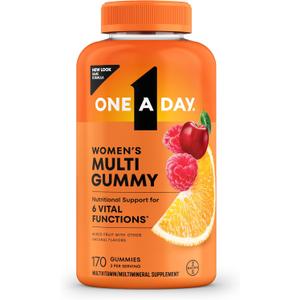 One A Day Womens Multivitamin Gummy - Gummy Vitamins for Women with Biotin, Zinc, Folic Acid, Iodine Vitamin Gummies, Chewable Multivitamin, 170 Count (Packaging May Vary), Best Before: 11/2026