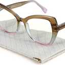 4 Pack Computer Reading Glasses Blue Light Blocking Anti Eyestrain Flexible Lightweight Square Readers for Women Men