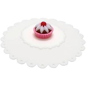 Supreme Housewares Cup Lids Silicone Food Grade Magic Cup Cap Drink Cup Lids Anti-dust, Airtight Seal, Ideal for Coffe Mugs, Cups, and Glass, Magic Cup Cap (Fairy Cake) (4.25 inch)