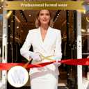 Large Ribbon Cutting Scissors,Heavy duty gold stainless steel scissors,With scissors and a pair of white gloves,Suitable for Ribbon-Cutting,Office,Home,and Crafts, Right/Left Handed (10.83 inches)