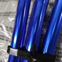 Folding Cane with Led Light, Adjustable Canes for Men and Women, Walking Stick for Elderly with Cushion Handle and Pivoting Quad Base for Hiking Mountain Climbing Backpacker (Blue)