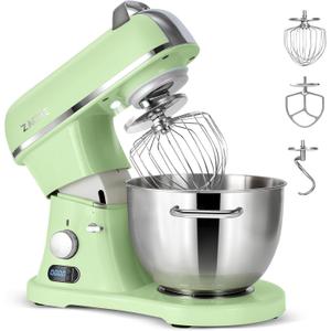 ZACME 8.4QT Commercial Stand Mixer 800W with Aluminum Die Casting Meets the Standard of NSF/ANSI 8-2023, Mixers Kitchen Electric Stand Mixer with Stainless Steel 8L Bowl, Dough Hook, Whisk and Beater