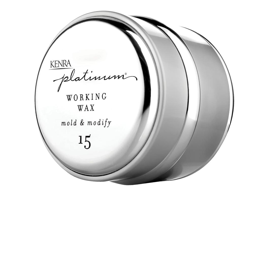 Kenra Platinum Working Wax 15 | Matte Finish Styler | Provides Medium, Flexible Hold | Non-Greasy | Crme-Based Formula To Texturize & Mold Styles | All Hair Types (1.4 Fl Oz (Pack of 1))