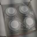 COMI Wide Neck Glass Breastmilk Collection n Storage Bottle, 4 Packs, 6oz with Screw Ring Sealing Disk; Re-markable Sealing Disc. BPA Free, Fits Breast Pumps & Nipples (4 Gray Lids)