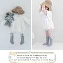 Baby Girls Knee High Socks Pack Bow Long Stockings Infants Toddlers Ruffled Socks School Uniform Leggings Stockings (XS)