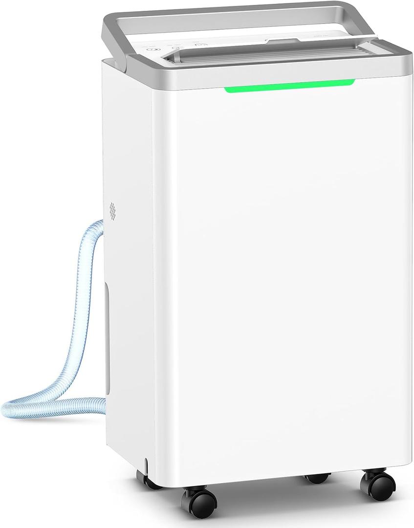 2500 Sq. Ft Dehumidifier for Basement with Drain Hose, 34 Pint/Day | 38dB Quiet, 24HR Timer, 3-Color Indicator, Auto Defrost, Child Lock, for Home, Bedroom, Bathroom
