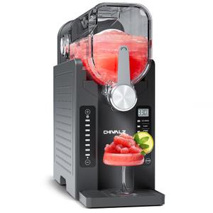 Slushie Machine No Ice Needed, Slushy Machine for Home, 88 oz CHIVALZ Frozen Drink Maker with 6 Preset Programs for Margaritas, Frapps, Milk Shake and More, LED Display, Self-Cleaning, AD03, Black Slushie Machine No Ice Needed, Slushy Machine for Home, 88 oz CHIVALZ Frozen Drink Maker with 6 Preset Programs for Margaritas, Frapps, Milk Shake and More, LED Display, Self-Cleaning, AD03, Black